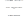 BSU 805: RESEARCH METHODS NOTES  -  KENYATTA UNIVERSITY