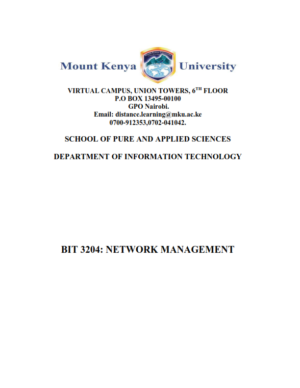 BIT 3204: Network Management Notes - Mount Kenya University - Elimu ...