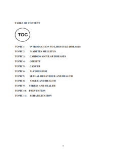 APS409: Lifestyle Diseases and Rehabilitation Notes - Kenyatta University