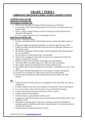 christian religious education paper one topics