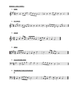 2023 FORM FOUR  MUSIC  PAPER 1& 3 MOKASA I MOCK EXAMS WITH MARKING SCHEMES
