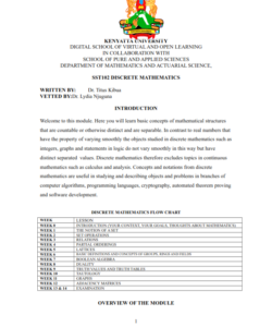 SST 102 Discrete Mathematic Notes - Kenyatta University