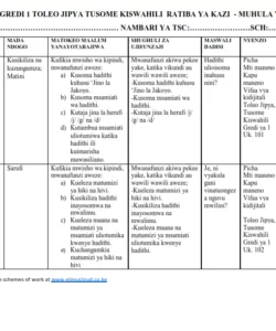 2025 GRADE 1 TUSOME KISWAHILI REVISED EDITION SCHEMES OF WORK - TERM 3
