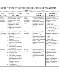 GRADE 7 ACTIVE INTEGRATED SCIENCE SCHEMES OF WORK TERM 3