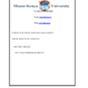 BMA2202: BUSINESS STATISTICS I NOTES - MOUNT KENYA UNIVERSITY