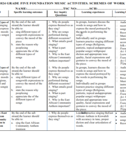 2024 GRADE 5 FOUNDATION MUSIC ACTIVITIES. SCHEMES OF WORK TERM 1