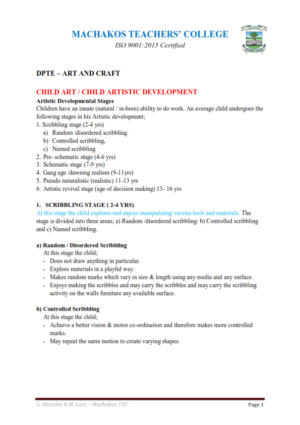 DIPLOMA IN PRIMARY TEACHER EDUCATION – ARTS AND CRAFT NOTES - Elimu ...