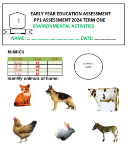 2024 PRE-PRIMARY 1 END TERM 1 EXAMS