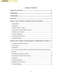 AGE 302: GEOGRAPHY OF AFRICA NOTES - KENYATTA UNIVERSITY