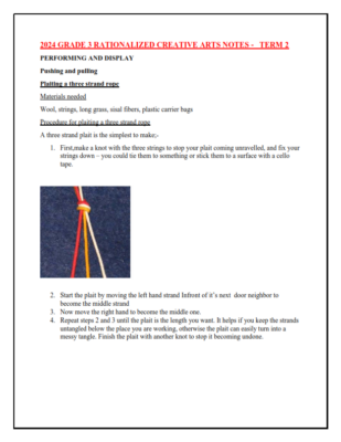 2024 GRADE 3 RATIONALIZED CREATIVE ARTS NOTES – TERM 2 – Elimu Cloud ...