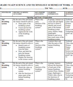 2024 Grade 5 E.A.E.P Science and Technology Schemes of Work - Term 2
