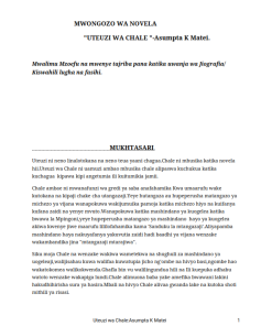 MWONGOZO WA NOVELA YA UTEUZI WA CHALE