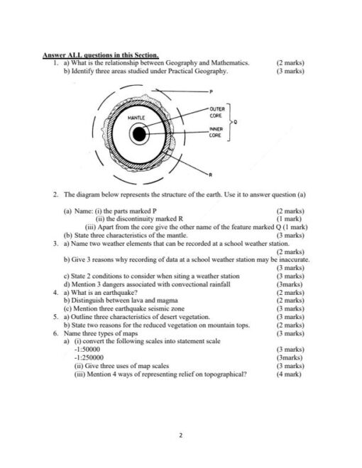 2024 Form 2 Geography End of Term 3 Exams with Marking Scheme – Elimu ...