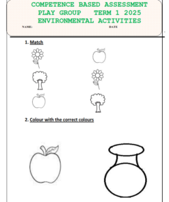 2025 PLAY GROUP ALL SUBJECTS TERM 1 OPENER EXAMS – SET 1