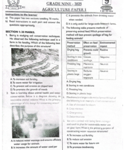 GRADE 9 DISTINCTION KJSEA  ASSESSMENT TEST