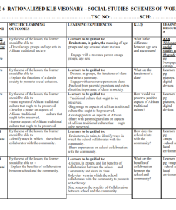 2025 GRADE 6  RATIONALIZED KLB VISIONARY – SOCIAL STUDIES  SCHEMES OF WORK – TERM 2