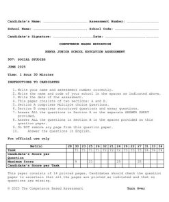 2025 Grade 9 Social Studies Mid Term 2 Exam