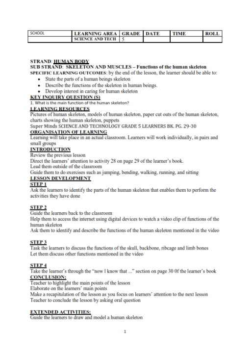 2025 Grade 5 Super Minds Science and Technology Lesson Plans Term 2 ...