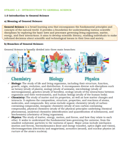 GRADE 10 GENERAL SCIENCE CBC SENIOR SCHOOL GUIDE NOTES