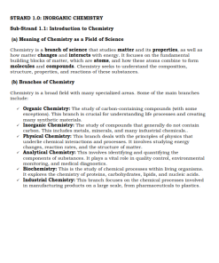 GRADE 10 CHEMISTRY LESSON  NOTES