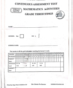 2025 GRADE 3 STEGA 007  EXAMINATION SET