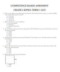 2025 Grade 6 Mid Term 3 Exams with Marking Schemes - Set 1