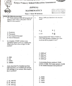 2025GRADE 6 KPSEA SOLUTION 006  EXAM SERIES WITH MARKING SCHEMES
