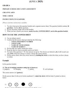2025 Grade 6 End Term 3  KPSEA Prediction Exams with Marking Schemes