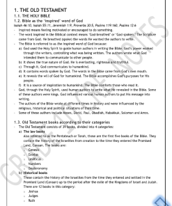GRADE 10  CRE LESSON NOTES FOR SENIOR SCHOOL CBE