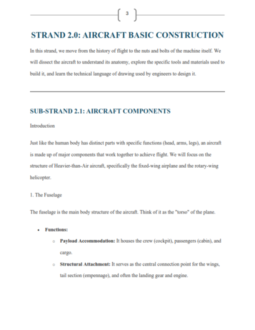 Grade 10 Aviation Technology Aircraft Basic Construction (Strand 2 ...
