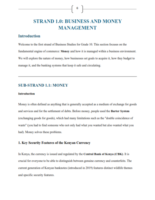 Note Business Money Grade 10 Business Studies Business and Money Management (Strand 1.0 ...