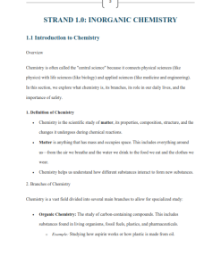Grade 10 Chemistry Lesson Notes Term 1-3