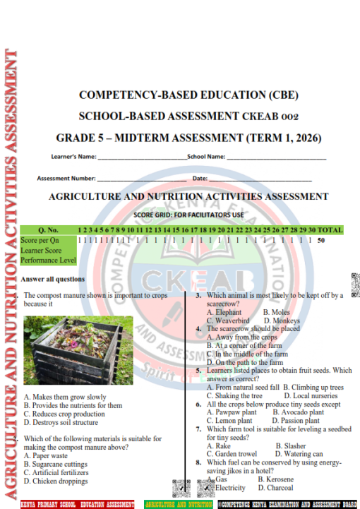 2026 Grade 5 Mid Term 1 Exams with Marking Schemes 1 - Elimu Cloud ...