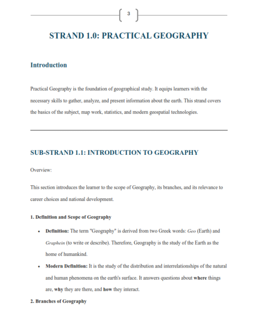 Practical Lesson Geography Grade 10 Geography Practical Geography Lesson (Strand 1) Notes - Elimu ...