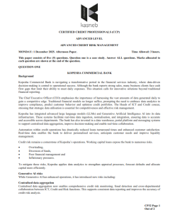 2021-2025 ADVANCED LEVEL ADVANCED CREDIT RISK MANAGEMENT (CCP) PAST PAPER
