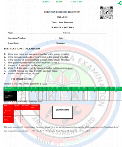 2026 Grade 10 CRE End Term 1 Exams with Marking Schemes