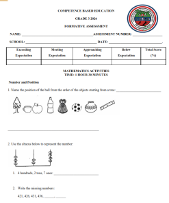 2026 Grade 3 April Holiday Assignments with Answers