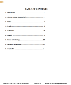 2026 Grade 5 April Holiday Assignments with Answers