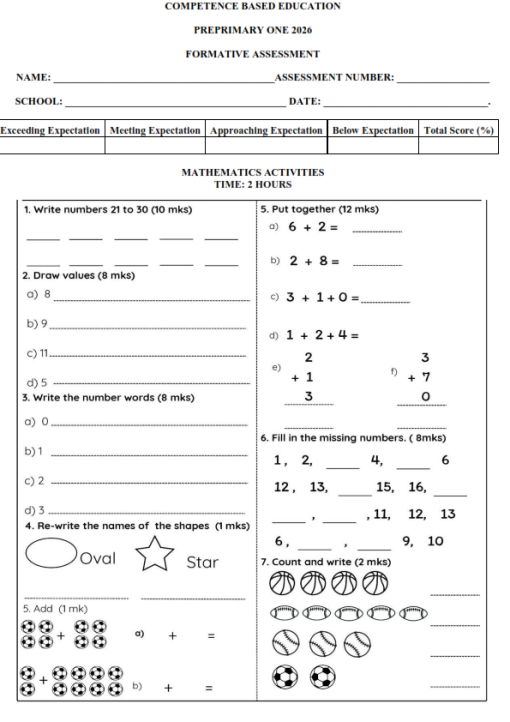 2026 Pre- Primary 1 (PP1) April Holiday Assignments with Answers ...