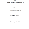 Introduction to Law and Governance Notes (CPA Foundation Level)