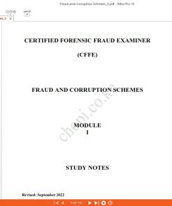 FRAUD AND CORRUPTION SCHEMES NOTES -CFFE MODULE I