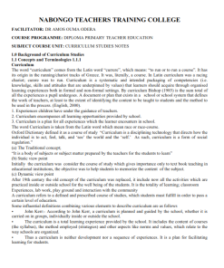 DPTE CURRICULUM (DEVELOPMENT ) STUDIES NOTES  V2