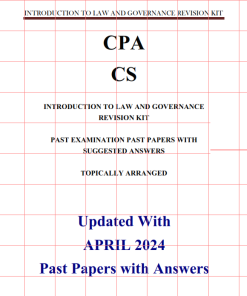 INTRODUCTION TO LAW AND GOVERNANCE REVISION KIT