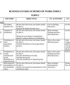 2026 FORM 3 KLB BUSINESS STUDIES SCHEMES OF WORK - TERM 2