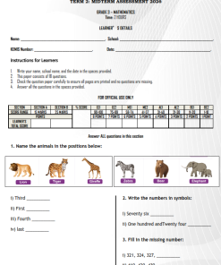 2026 GRADE 3 MID TERM 2 EXAMS WITH MARKING SCHEMES - SET 2