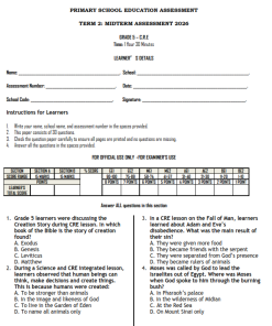 2026 GRADE 5 MID TERM 2 EXAMS WITH MARKING SCHEMES- FULL SET 3