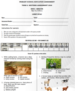 2026 GRADE 6 MID TERM 2 EXAMS WITH MARKING SCHEMES - SET 3