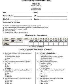 2026 Grade 8 HRE Mid Term 2  Exam with Marking Scheme