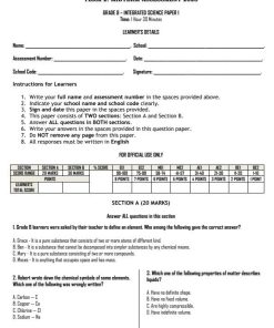 2026 Grade 8 Integrated Science Paper 1-2 Mid Term 2  Exam with Marking Scheme