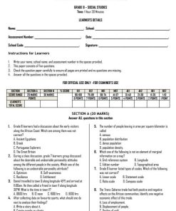 Grade 8 Social Studies Mid Term 2 2026 Exam with Marking Scheme